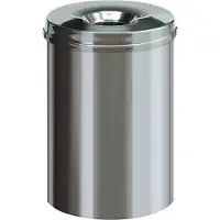 Huismerk Vlamdovende Papierbak Zilver RVS 30L