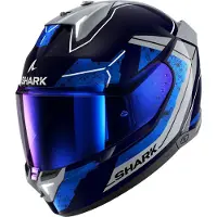 Shark SKWAL i3 Rhad Blauw Chrom Zilver BUS Integraalhelm Maat 2XL