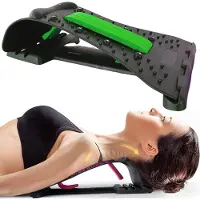 EarKings Nekstretcher Nekmassage apparaat - Backstretcher met Nekmassage - Rugstretcher Earkings Groen