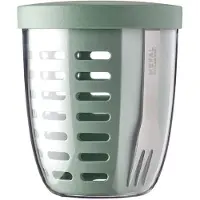 Mepal - Ellipse fruit & veggie pot - 600 ml - Incl. vorkje - Nordic sage