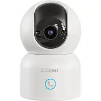 ZOSI C518 Indoor IP Camera - 3MP - Intercomfunctie - Beveiligingscamera - Huisdiercamera - Baby camera - Compatibel met 2.4G/5G WIFI - Werkt met app - Wit