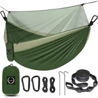 Fuegobird Hangmat - Dubbele en enkele - draagbare hangmat met boomtouwen - lichtgewicht nylon parachute - Hangmatten Camping