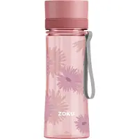 Zoku - Drinkfles 400 ml Pink Floral - Polypropyleen - Roze