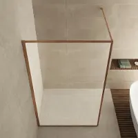 Boss & Wessing Inloopdouche bws ribbel 120x200 cm 8 mm nano coating helder glas geborsteld brons koper