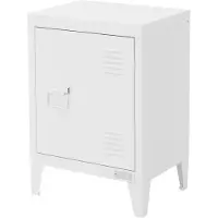 ML-Design Nachtkastje Marin | staal wit 40x30x57 cm nachtkastjes | NADUVI