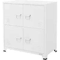 ML-Design Kantoorkast Roger | staal wit 75x40x80 cm wandkasten | NADUVI