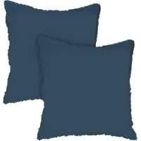 Matt & Rose Set Kussenslopen, Donkerblauw - (2x) 65 x 65 cm - Gewassen Katoen