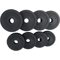 Gorilla Sports Voordeelbundel Olympische Halterschijven 4 x 2,5 + 4 x 5 kg Kunststof - 50 mm