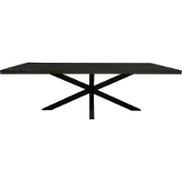 Starfurn Eettafel Denver Black | 180 cm | Rechthoek (Zwart, 180x90x76cm)
