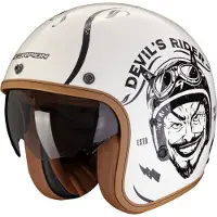 Scorpion Belfast Evo Romeo Cream Zwart Jethelm Maat S