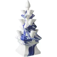 Heinen Delfts Blauw tulpenvaas 3-delig Tulp