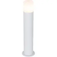 QAZQA Staande buitenlamp wit met opaal witte kap 50 cm - Odense