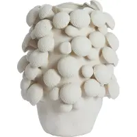 Light & Living Vaas deco Ø33,5x46 cm PLENTZIA mat crème (Wit, 33.5x46x33.5cm)
