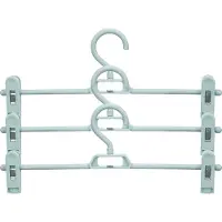 Kipit - broeken/rokken kledinghangers - set 12x stuks - blauw - 32 cm - Kledingkast hangers/kleerhangers/broekhangers