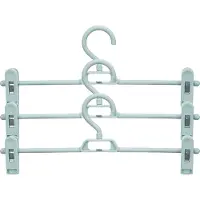 Kipit - broeken/rokken kledinghangers - set 8x stuks - blauw - 32 cm - Kledingkast hangers/kleerhangers/broekhangers