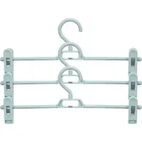 Kipit - broeken/rokken kledinghangers - set 16x stuks - blauw - 32 cm - Kledingkast hangers/kleerhangers/broekhangers