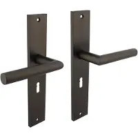 Intersteel Deurkruk Bastian op schild sleutelgat 56mm - antraciet