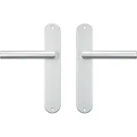 Axa binnendeurbeslag Oval blind met deurklink Milan aluminium F1