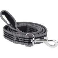 Nobleza Hondenriem - Lengte 120 cm - Honden riem - Riem hond - Puppy riem - Riem puppy - Uitlaatriem - Nylon - Reflecterend - Grijs zwart