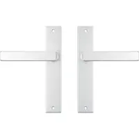 Axa binnendeurbeslag Edge blind met deurklink Riga aluminium F1