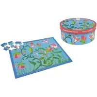 Scratch DAM Puzzel met afbeelding van kolibries, 100 stukjes: 60x43,5 cm, in doos met diameter 26 cm en hoogte 10 cm, geschikt voor kinderen vanaf 5 jaar