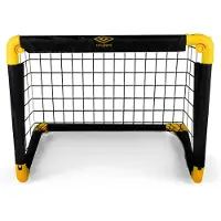 Edco Voetbaldoel - Voetbalgoal 50 x 44 x 44 cm - Voetbal Goal Opvouwbaar - Makkelijk op te Bergen - Voetbal Training Doel voor Kinderen en Volwassenen - Kunststof - Zwart/ Geel