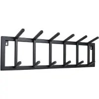 Loft42 Kapstok Jaimy Single - Zwart – Metaal – 6 dubbele haken - 80x24x12