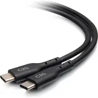 C2G USB-C mâle vers USB-C mâle de 0,5 m (20V 5A) - USB 2.0 (480 Mbit/s) (0.50 m, USB 2.0), USB-kabel