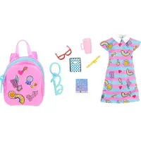 Mattel Barbie zestaw modowy premium, sukienka paski