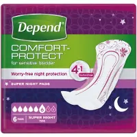Depend 6x Pads Super Night 6 stuks