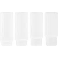 Ferm Living Longdrinkglas Ripple Frosted 300 ml (Set van 4)