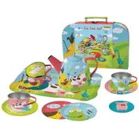 Simply For Kids Theeservies Metaal in Koffer met Boerderijdieren 15-delig