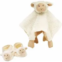 Happy horse Baby cadeau setje slofjes en tuttel doekje van Lammy het lammetje - Knuffeldoek