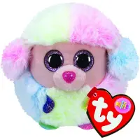 TY 42511 Pluche knuffel, Beanie Balls - Poedel, Regenboog Puffies