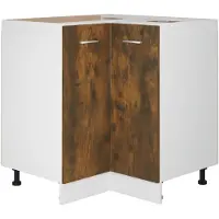 vidaXL Keukenkastje Lyon 75,5x75,5x81,5 cm bewerkt hout gerookt eikenkleur