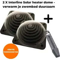 Interline 2x Solar heater bol 5L - Pool Heater - Zwembadverwarming - Solarbol - Solar Zwembad Verwarming - Zwembad Verwarmen - Solar Verwaming Zwembad - 2 Stuks - Inclusief gratis Thermometer