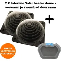 Interline 2x Solar heater bol 5L - Pool Heater - Zwembadverwarming - Solarbol - Solar Zwembad Verwarming - Zwembad Verwarmen - Solar Verwaming Zwembad - 2 stuks - Inclusief gratis voetvormig voetenbad