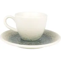 Bonna Sway - Espressokopjes en ondertassen - 80 cc - Porselein - Set van 6