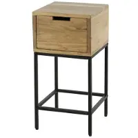 Hoyz nachtkastje xs flat / massief acacia naturel