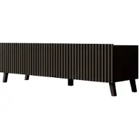 Meubella TV-Meubel Pepinos 2 - Mat zwart - 150 cm