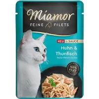 Miamor 24x100g Fijne Filets in Saus Kip & Tonijn natvoer voor katten