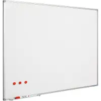 Smit Visual Whitebord Softline profiel 8mm, emailstaal wit