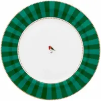 Pip studio Dinerbord Love Birds Stripes Emerald-Green 26,5 cm (Set van 6)