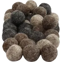 Creativ Company Wol Kralen 20 mm Naturel 64 stuks