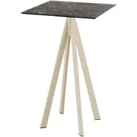 Essentials Infinity Statafel zand frame + Galaxy Marble HPL 70x70 cm