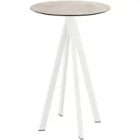 Veba Infinity Statafel wit frame + Moonstone HPL Ø70 cm