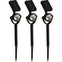 Luxform Tuinlamp Solar Spotlight Zamora Black 10 Lumen (Set van 3)