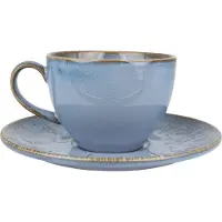 Bonna Thee kopjes & schotel sky snell porselein set van 6