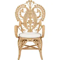 Beliani CARRARA - Fauteuil-Beige-Rotan