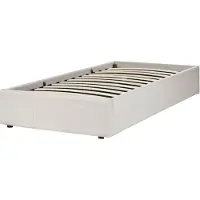 Beliani DINAN - Eenpersoonsbed - Lichtbeige - 90 x 200 cm - Polyester